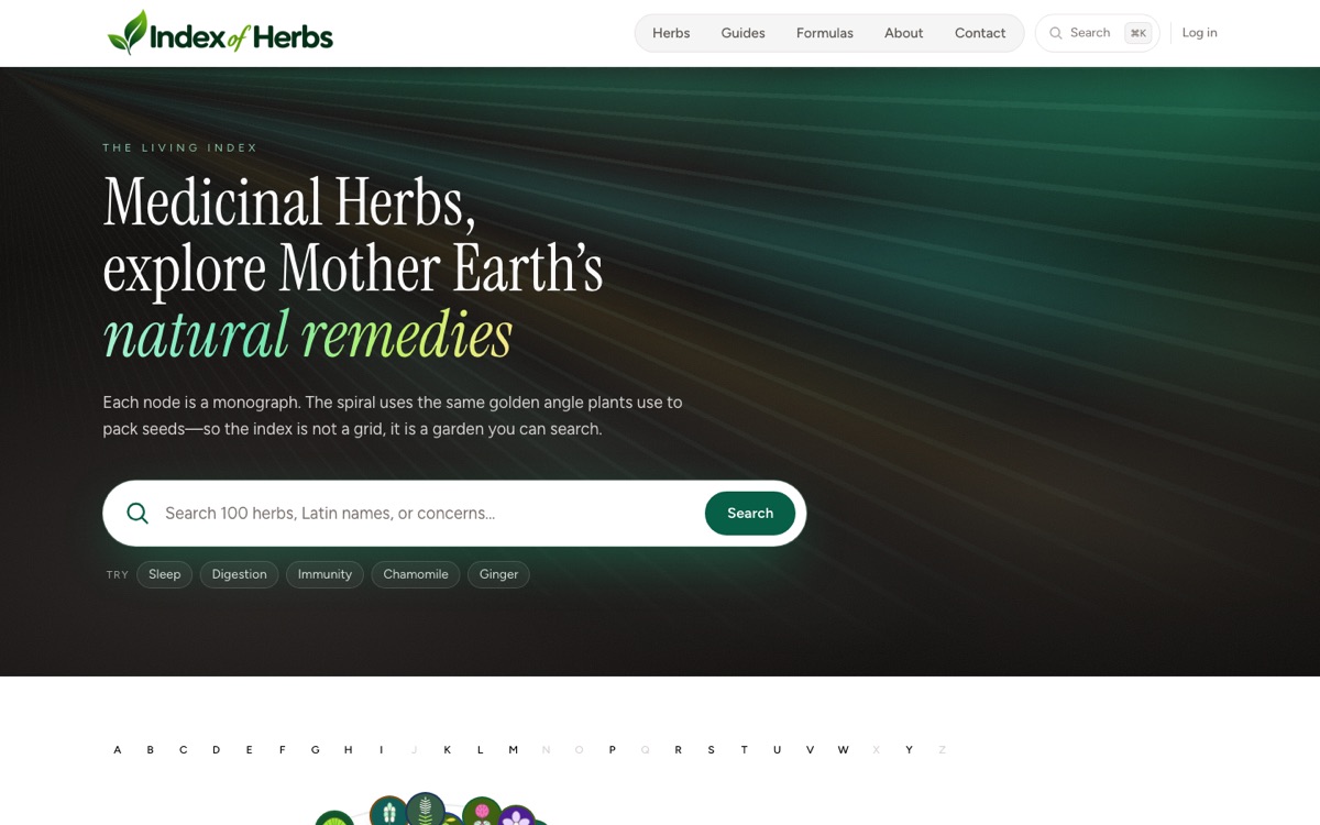 Index of Herbs homepage