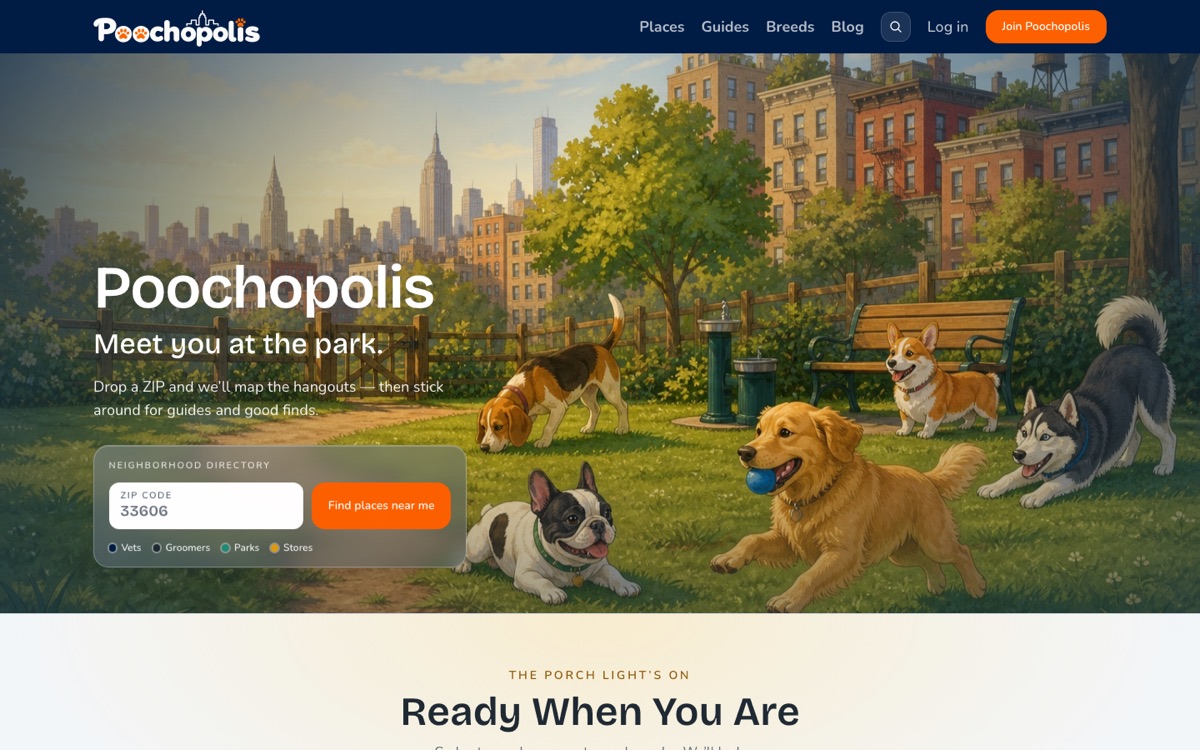 Poochopolis homepage